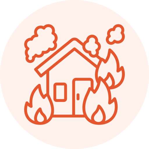 Fire damage restoration service icon for Command Restoration.